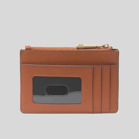 Marc Jacobs Leather Zip Top Wallet in Smoked Almond Size 3.5” L x 5” W x .5” D - Picture 3 of 13